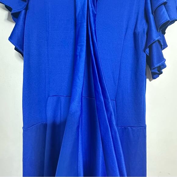 Dance Innovations Royal Blue Performance Dress, Flowy Ruffle Sleeve, NWT size AM - Picture 15 of 15